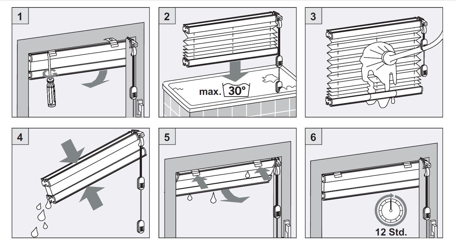 Plissees mit Anleitung richtig pflegen